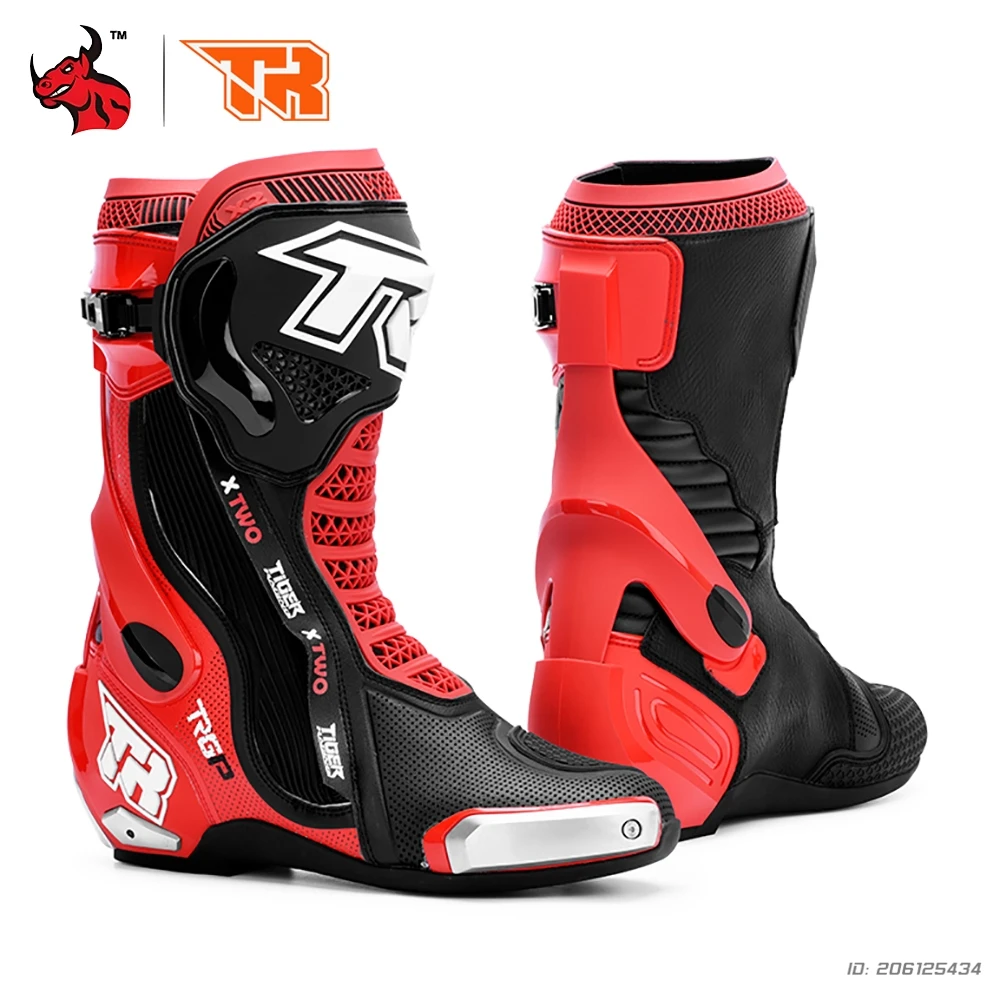 

Men's Motorcycle Boots Non-slip Racing Off-road Shoes Professional Protective Moto Boots Sport Touring Protection Riding Gear