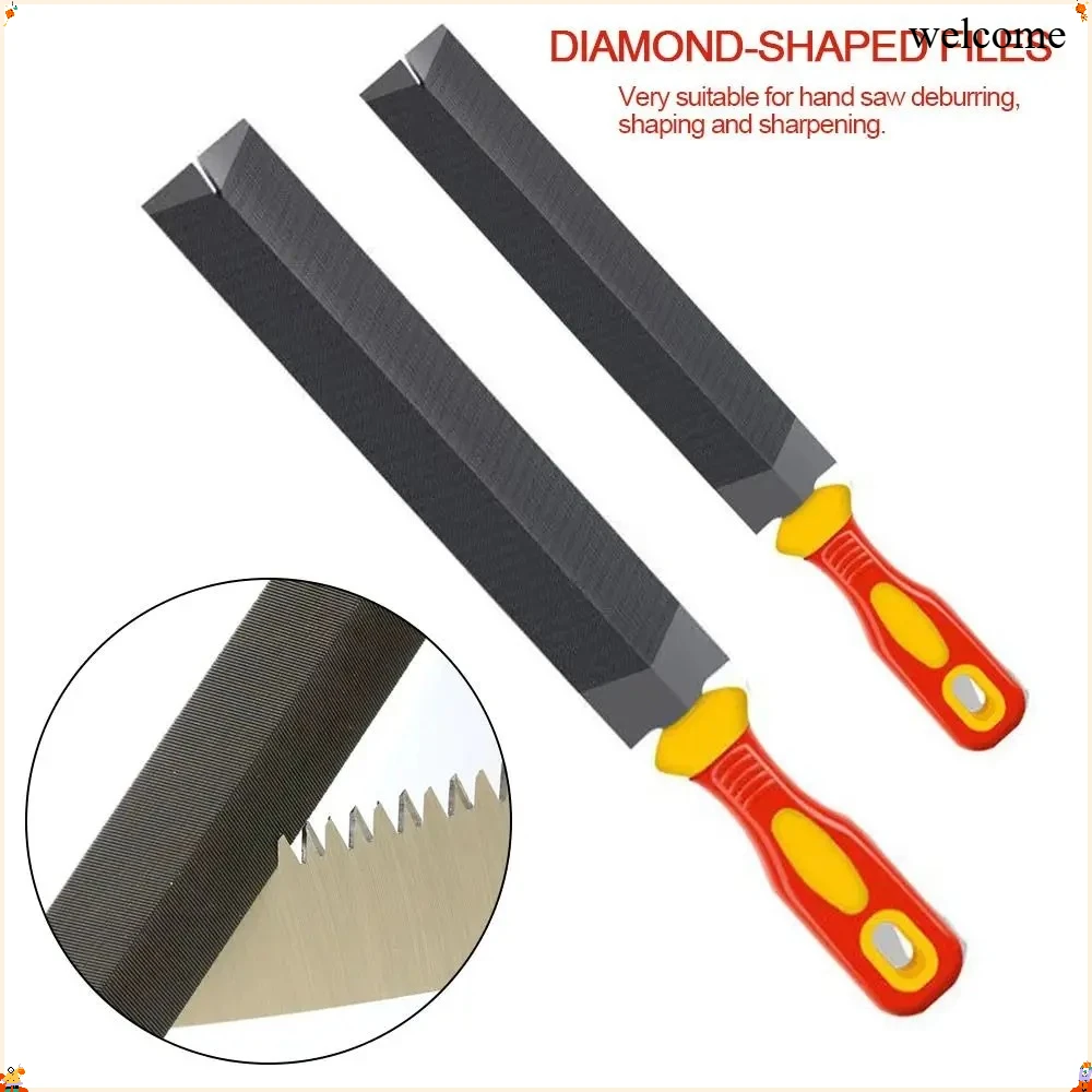 6/8inches Diamond-Shaped Files Saw Files Hand Saw Woodworking Garden Tool For Sharpening Straightening Wood Carving