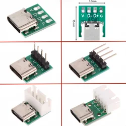 1/5/10Pcs USB 3.1 Type C Connector 16 Pin Test PCB Board Adapter 16P Connector Socket For Data Line Wire Cable Transfer