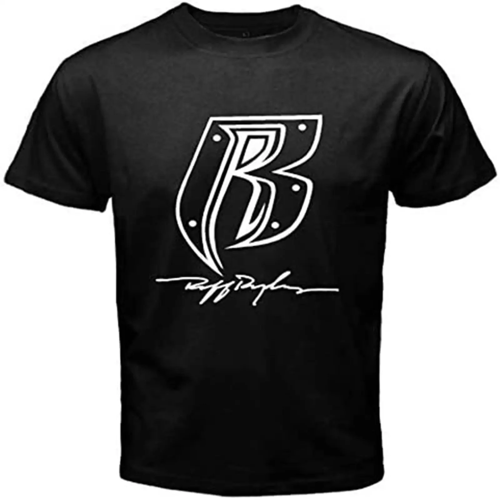 Ruff Ryders Rap Hip Hop Music Underground Men's Black T Shirt vintage Washed Versatile Top For Everyday Wear Stylish Casual