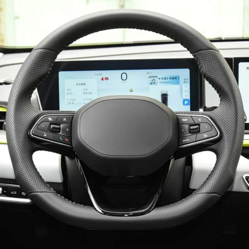 

For Geely Geometry M6 22models Hand-stitched steering wheel cover lightweight and breathable, full coverage modification design