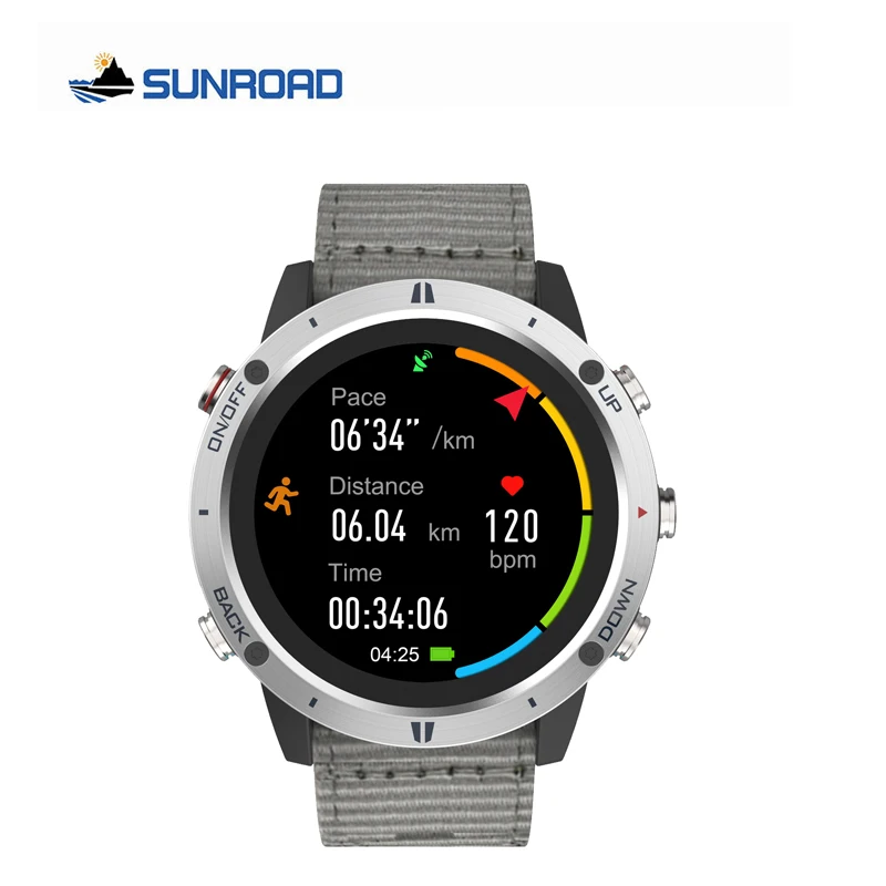 

SUNROAD Road Sports watch 1.28 Inch TFT Color Touch Screen Original Fishing Diving Mode 50 Meters Waterproof Swimming Snorkeling