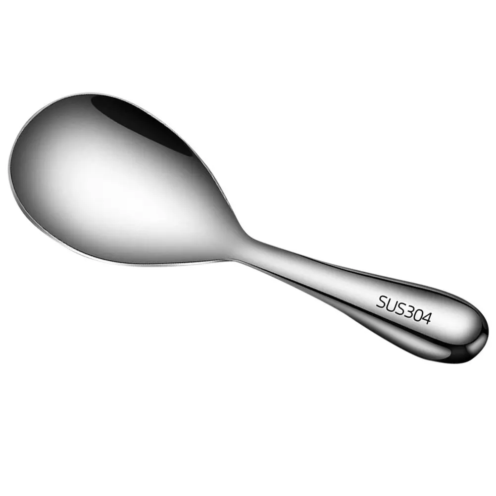 

Stainless Steel Rice Spoon Large Size Non-Stick Scratch-Resistant Kitchen Gadget For Home Hotel Restaurant Thickened Serving