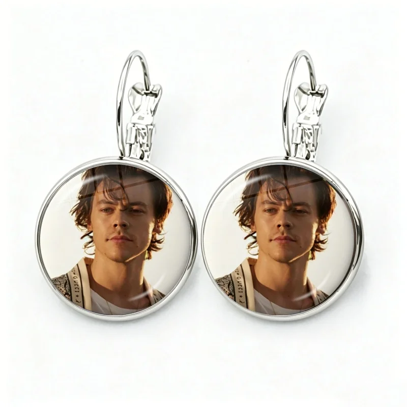 Glass H-HaRRy Music Styles Women Dangle Earrings Fashion Drop Earrings Glass Cabochon Lady Earrings Jewelry