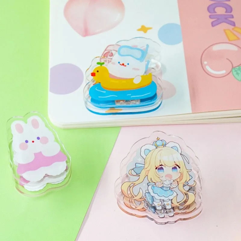 Personalized Acrylic PP Clip Custom Image Printed Transparent Paper Clamp Custom Anime Character Acrylic PP Clips Wholesale