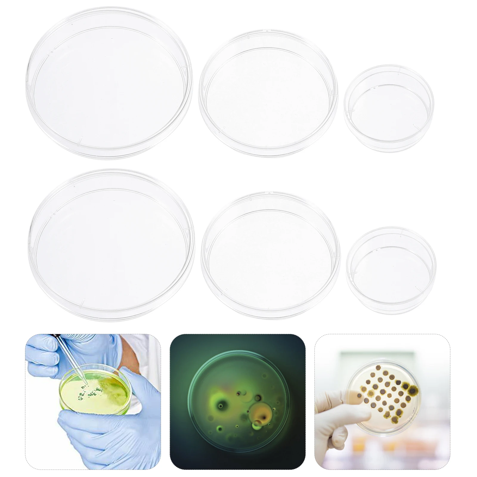 30 قطعة طبق ثقافة الخلية أطباق معقمة أطباق شفافة شفافة بيتري بلاستيك معقمة #5