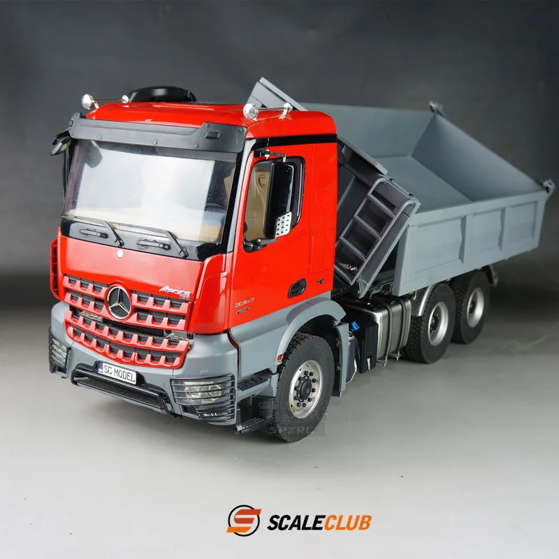 

Scaleclub Model 1/14 For Mercedes-Benz 3363 3348 6X6 Dump Mud Head Three-way For Tamiya RC Trailer Tipper Car Diy Parts