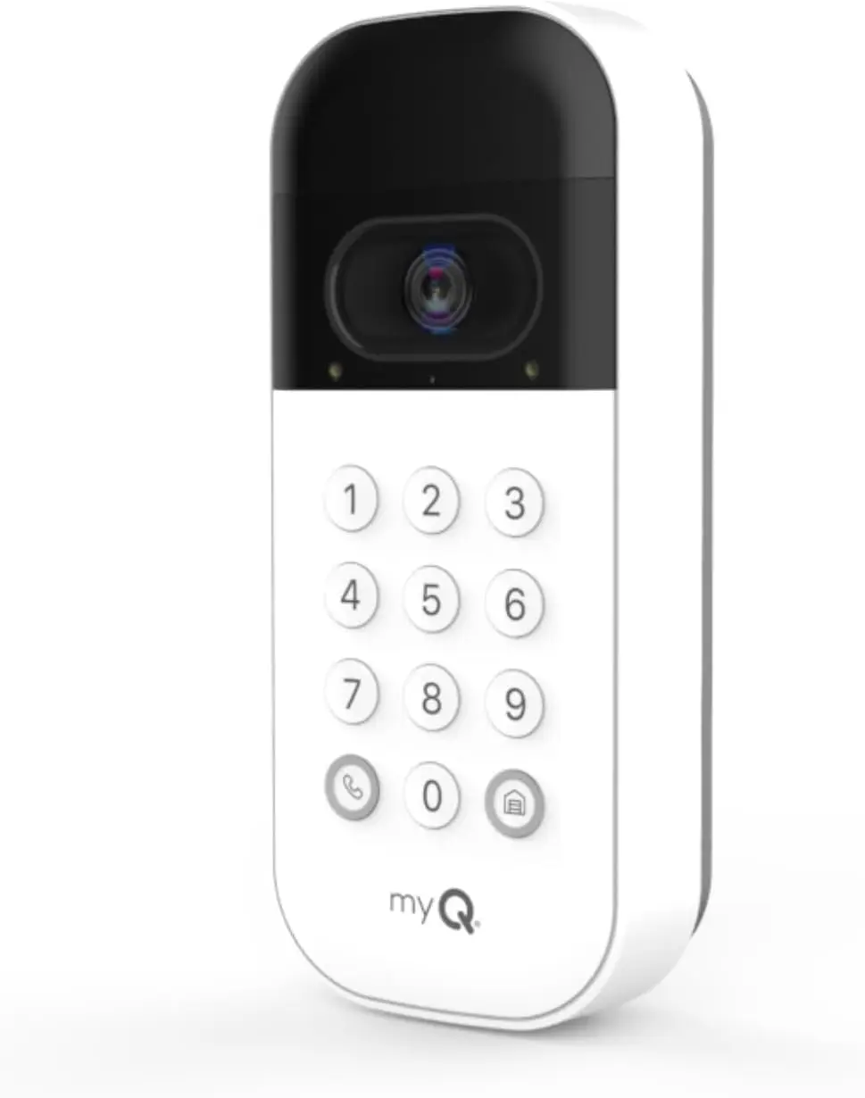 

myQ Smart Garage Door Video Keypad with Wide-Angle Camera,Customizable PIN Codes,and Smartphone Control–Take Charge of Your