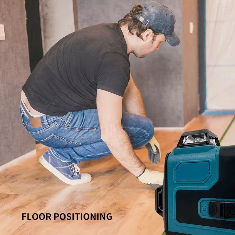 Fit Makita เส้นเลเซอร์ระดับ 4D ความแม่นยําสูงสายสีเขียว Self Leveling แบบพกพา 360 ลําแสงสีเขียวแนวนอนแนวตั้งเลเซอร์ระดับ