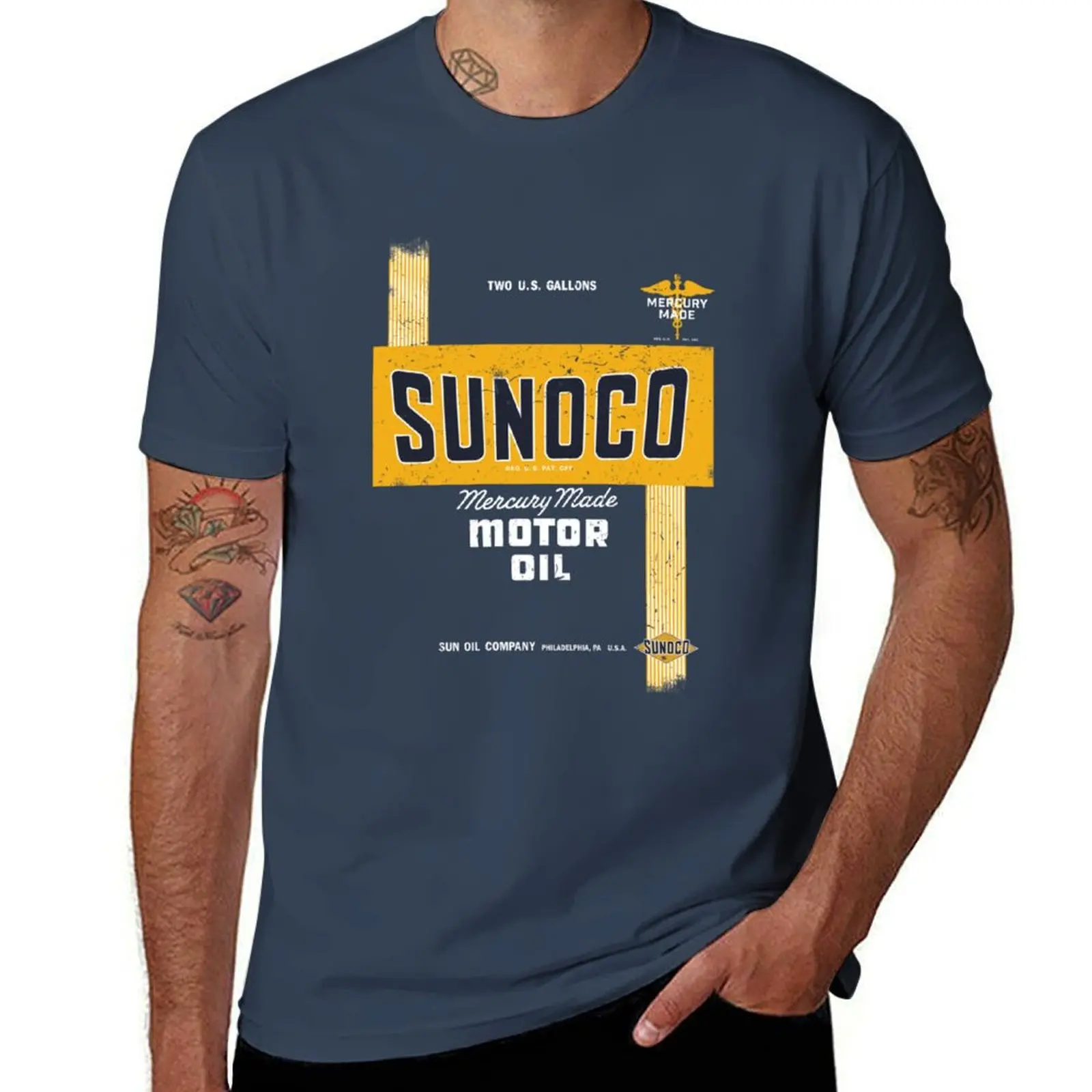 

Sunoco Motor Oil Retro Distressed Design T-Shirt cotton t shirts high quality man t shirts for men essential t shirt T-Shirt