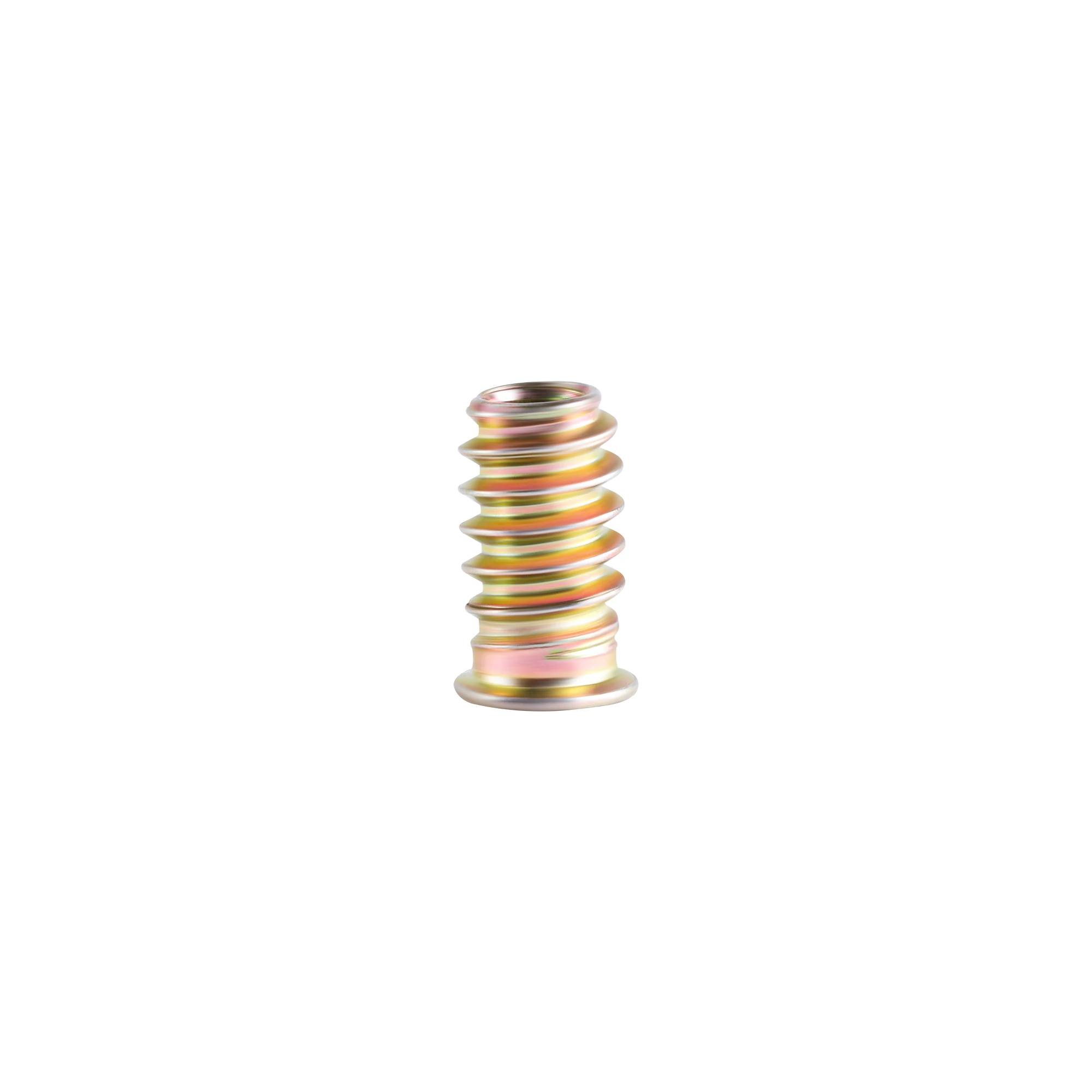 Flanged Hex Drive Furniture Iron Nut Surface Zinc Plating Inside Threaded Hex Drive Inserts Nuts For Wood Furniture 20/50/80pcs