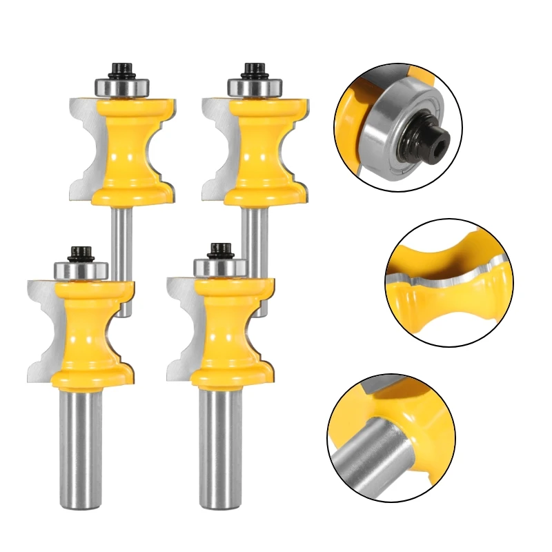 YUSUN  Bull Nose Molding Handrail  Router Bit Woodworking Milling Cutter For Wood  Face Mill