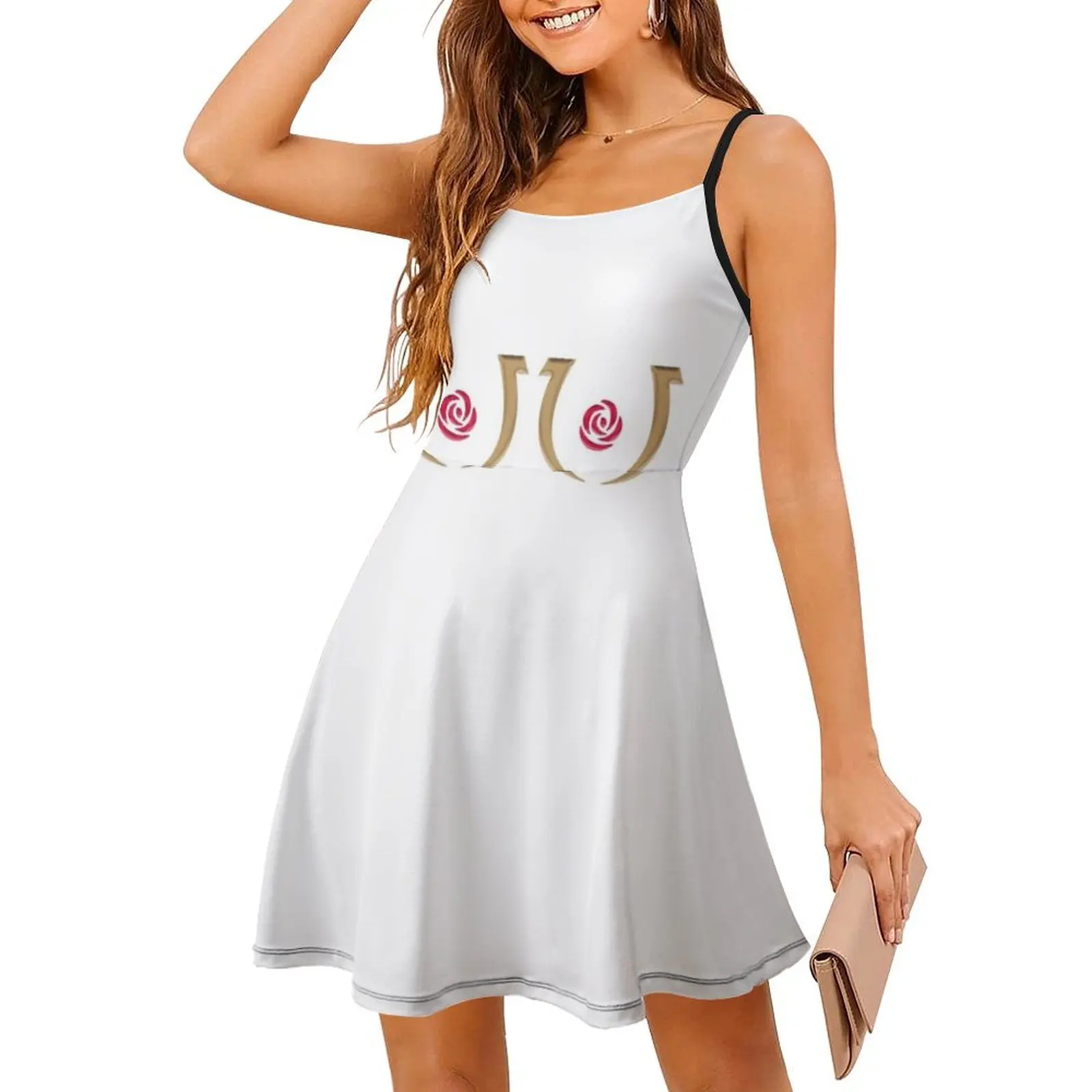 Cute Derby Lucky Horseshoes Gag Women's Hip Hop Streetwear Dress Graphic Print Party Club Wear Derby Derby Ky Womens Women