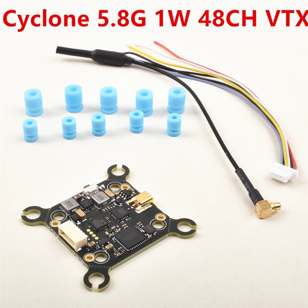 Cyclone 5.8G 1W VTX 5.8G 1.6W 48CH VTX Transmisyjny moduł VTX, napięcie wejściowe 7-26V, moc transmisyjna 25/100/200/400/1000mW