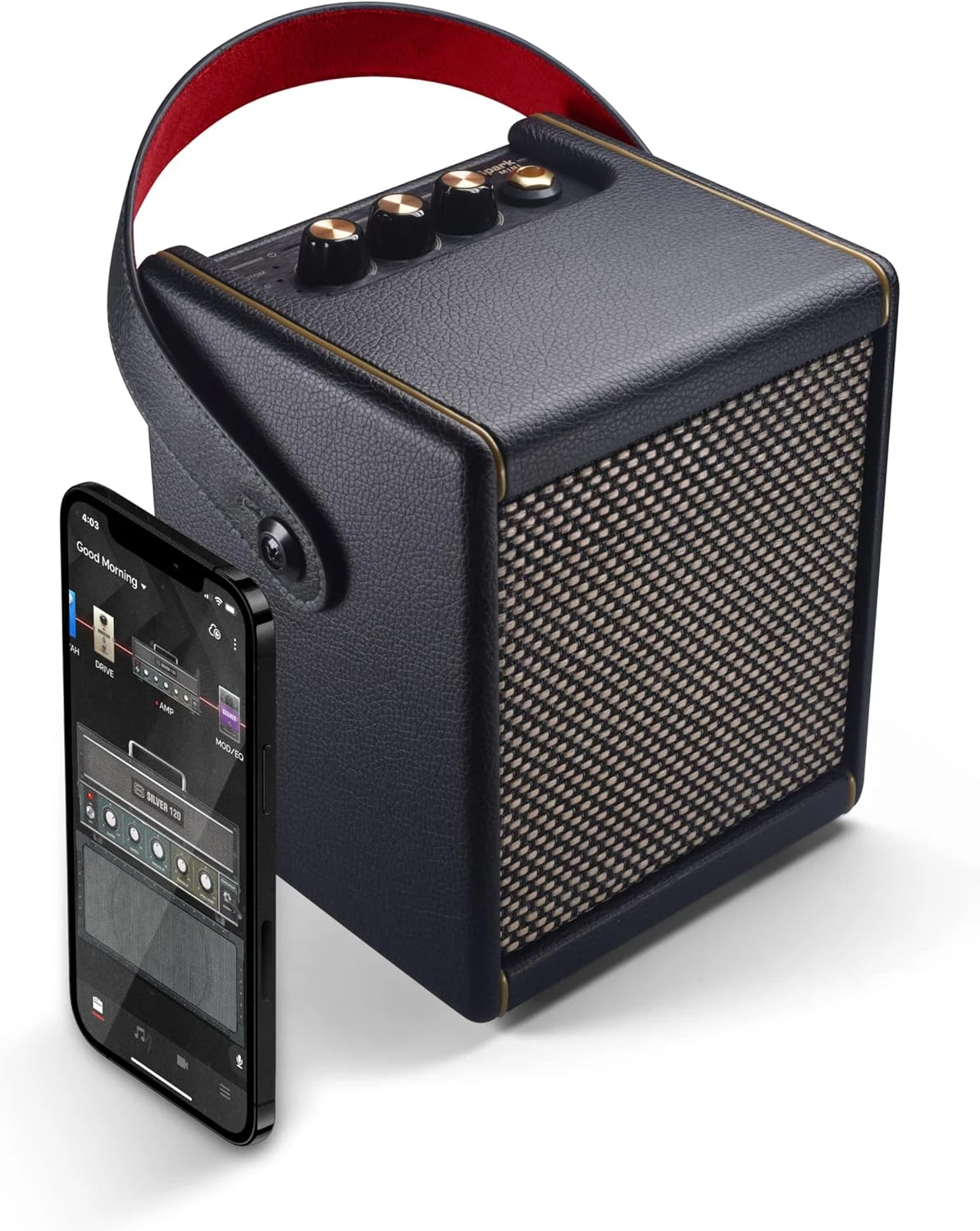 Spark MINI 10W Portable Smart Guitar Amp & Bluetooth Speaker with App for Playing Guitar at Home or Travel (Black)