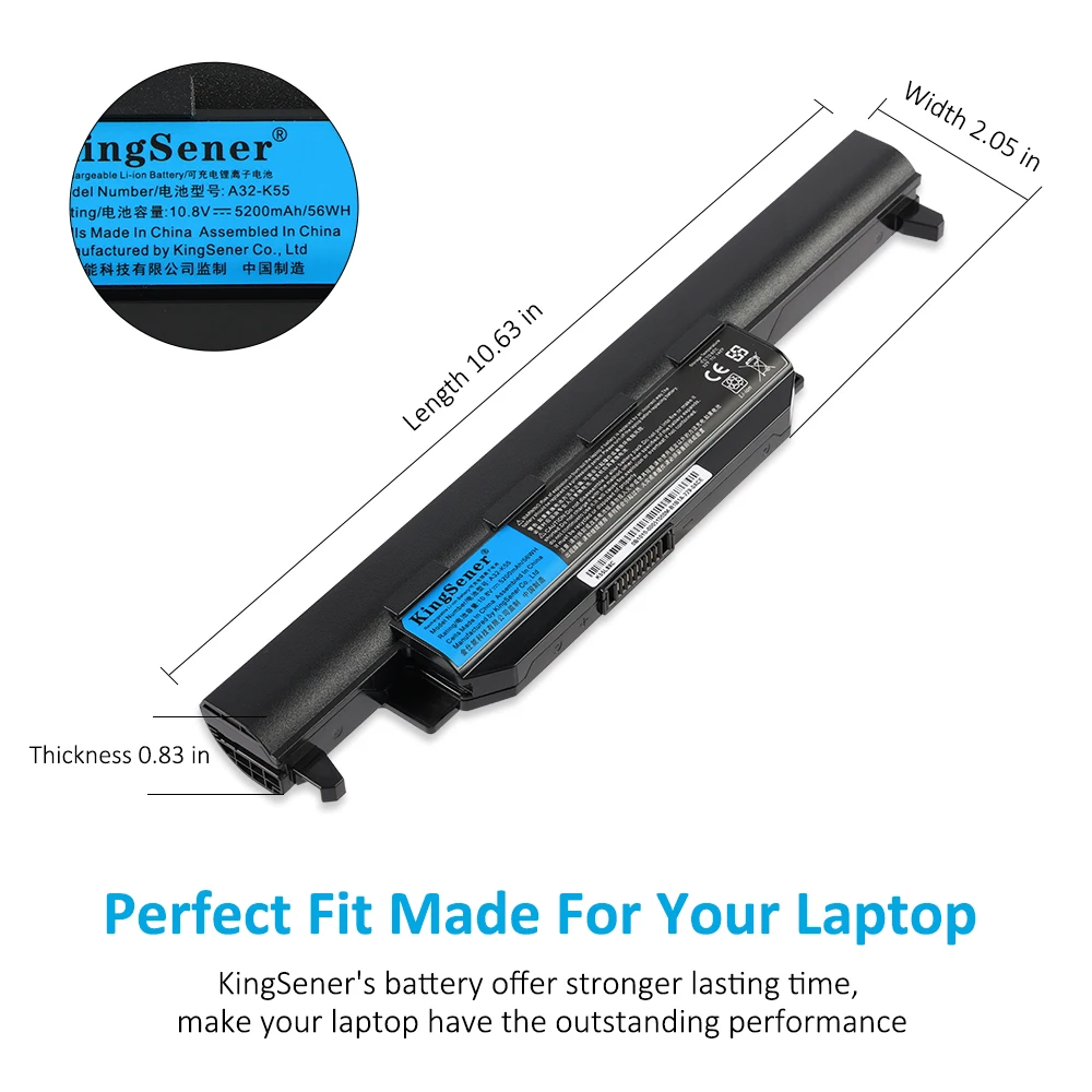 KingSener A32-K55 Laptop Battery for ASUS X45 X45A X45C X45V X45U X55 X55A X55C X55U X55V X75 X75A X75V X75VD U57 U57A U57VD