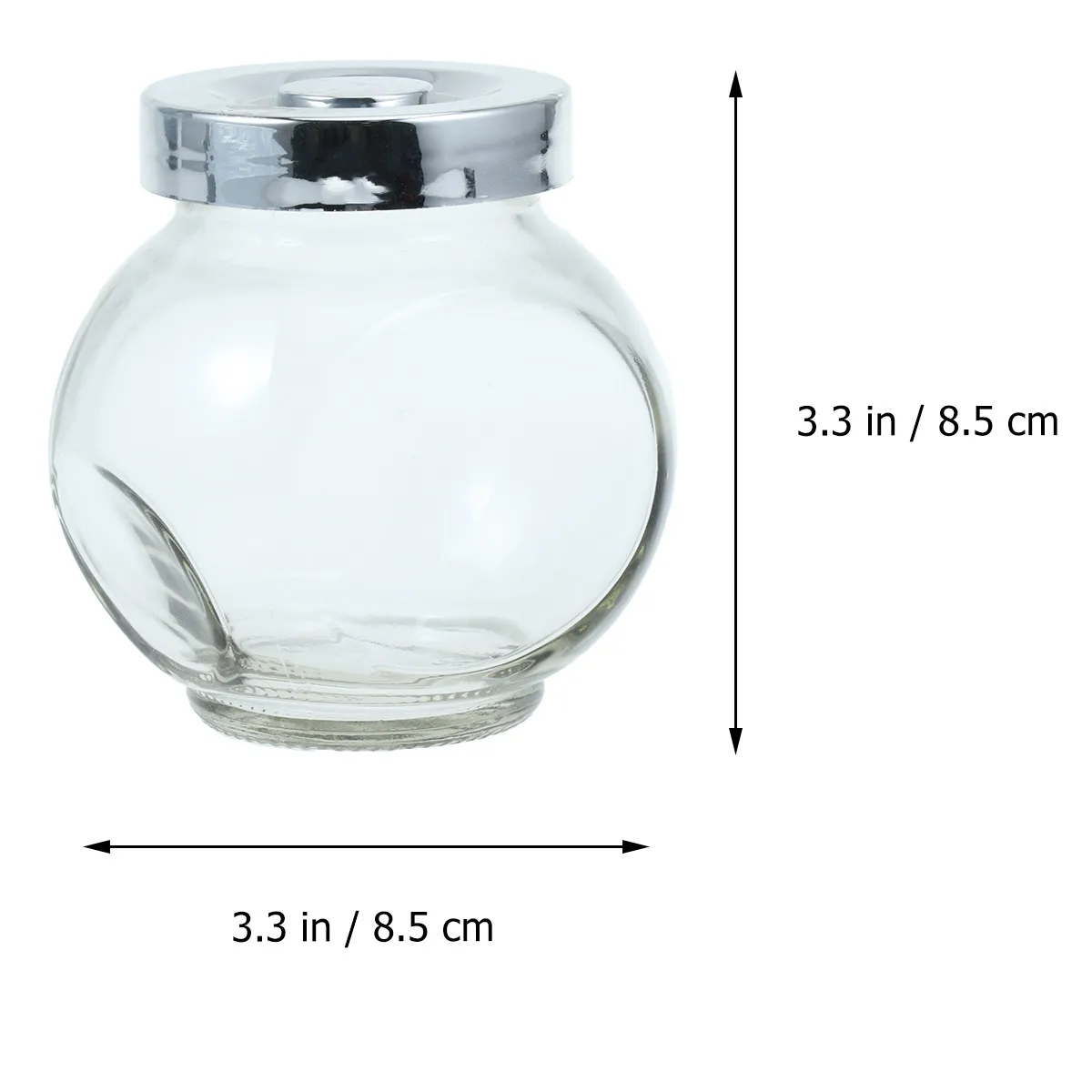 1Pcs Glass Condiment Bottle Transparent Round Seasoning Bottle Food Grade Durability Easy Refill Portable Kitchen Use