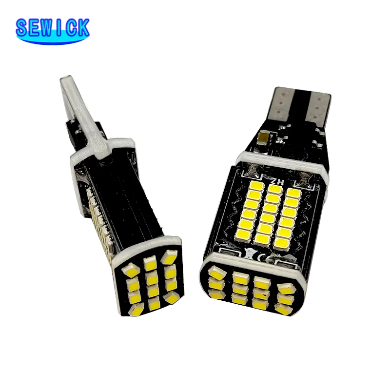 50Pcs W16W LED Bulbs Super Bright T15 921 912 WY16W Car Brake Lights High Quality Auto Backup Reverse Lamps White 12V