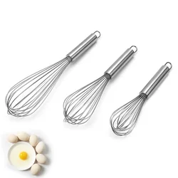 6/8/10/12inch Stainless Steel Egg Stirring Balloon Whisk Manual Egg Beater Mixer Kitchen Baking Utensil Cream Butter Whisk