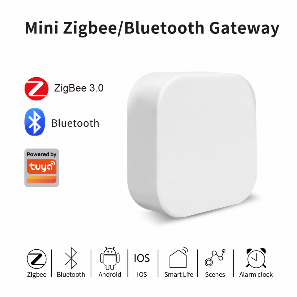  Tuya Zigbee/Bluetooth Gateway Smart Wireless Hub Gateway Connect 128(max)zigbee devices for Smart Life APP Alexa Home SmartLife 