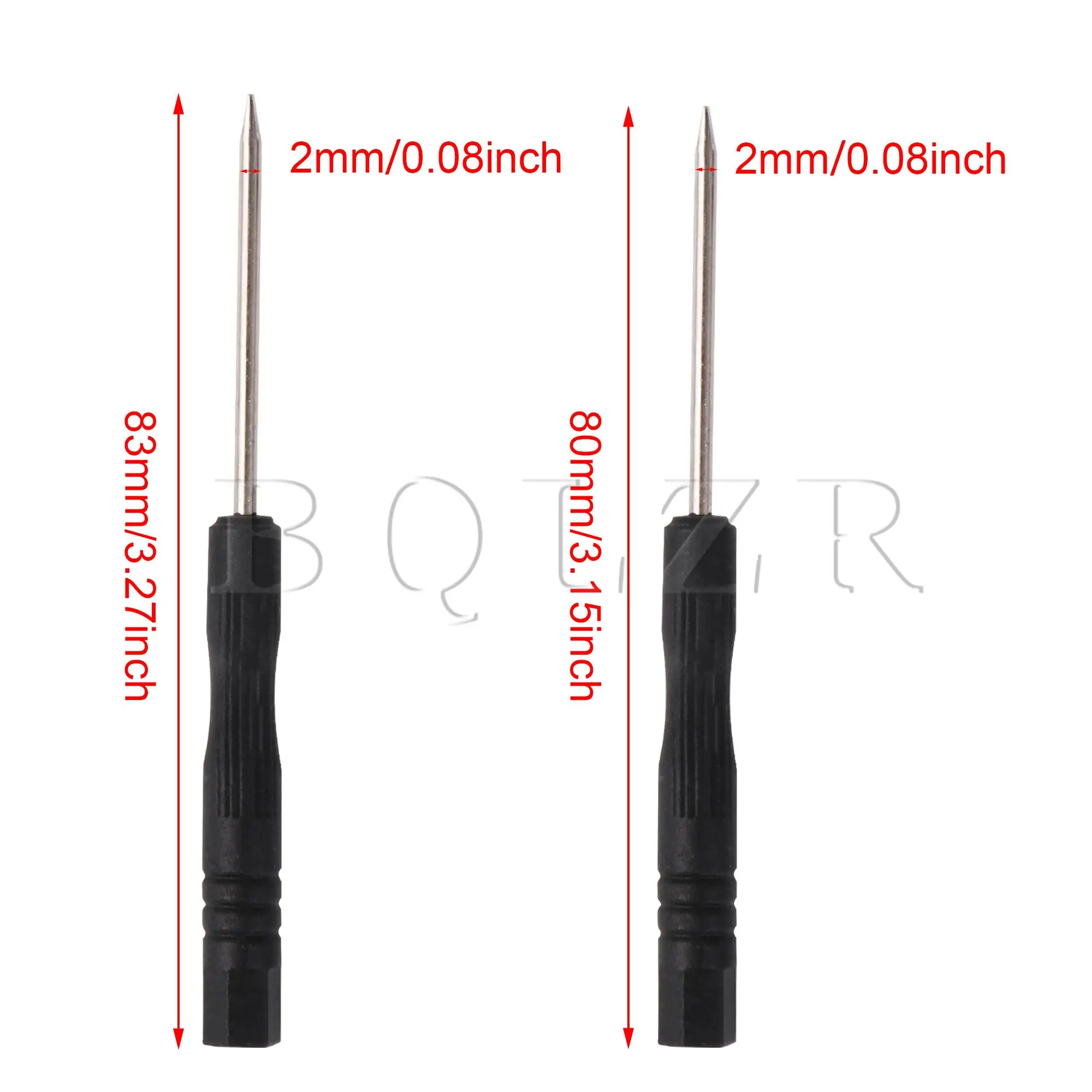 BQLZR 10Pcs Mini Screwdrivers Flat Head 2mm Diameter for Electronics Repair