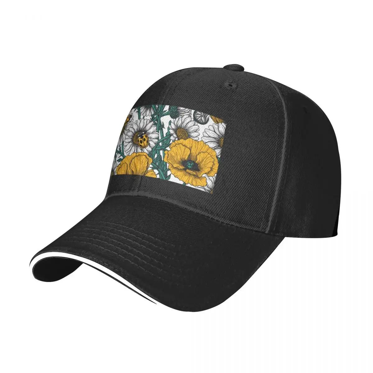 The meadow in yellow Baseball Cap Icon Bobble Hat Designer Man Women's