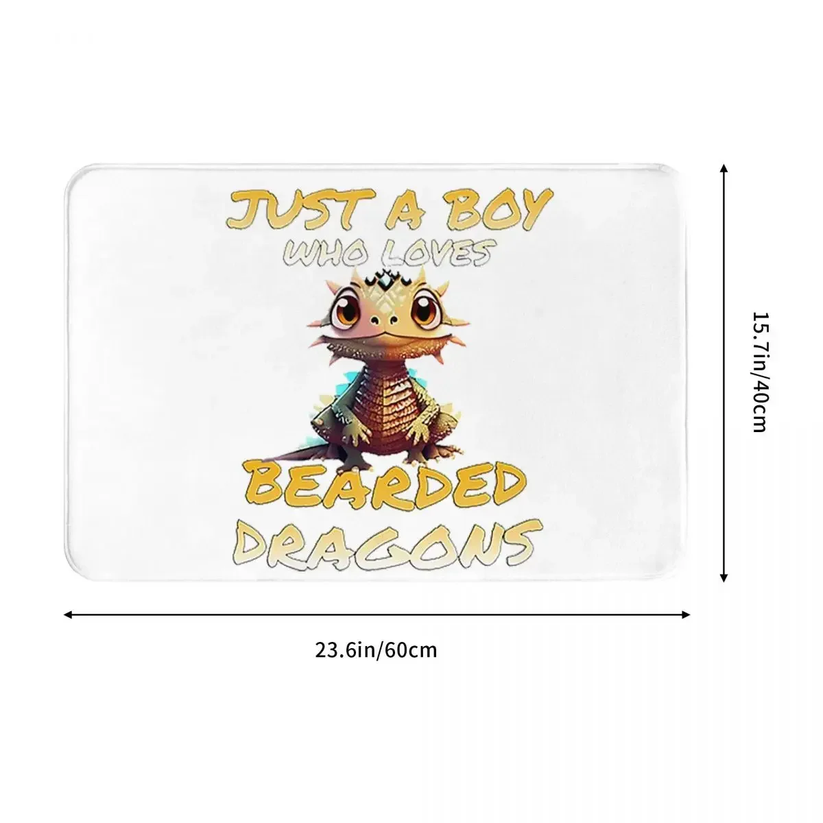 Just A Boy Who Loves Bearded Dragons Anti-slip Doormat Floor Mat Carpet Rug for Kitchen Entrance Home Bathroom Footpad Mats