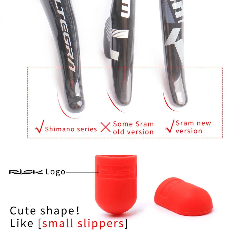 RISK Silicone Bicycle Shift Handle Cover For Shimano Road Bike Shifting Lever Protection Sleeve Derailleur Cycling Accessories
