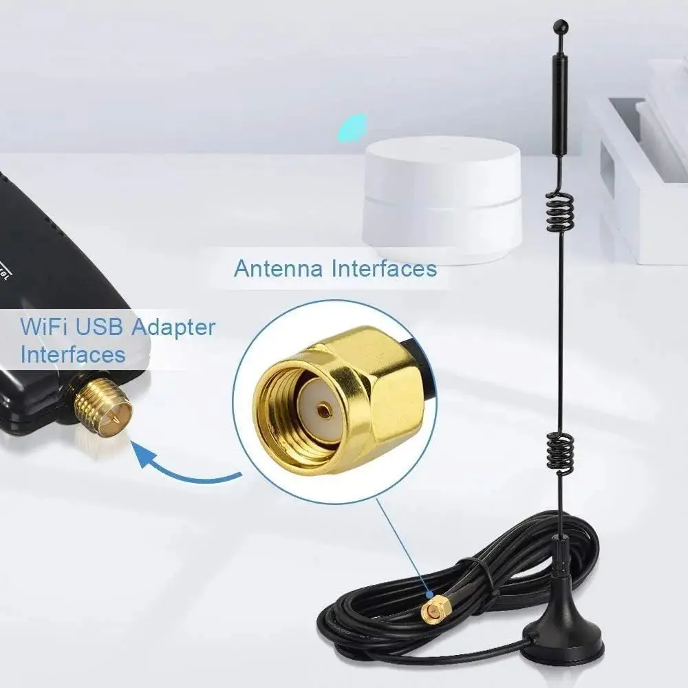 High Gain 12dBi Wifi Antenna 5.8G Dual Band Wireless Router Aerial SMA Connector Range Extender Network Signal Booster