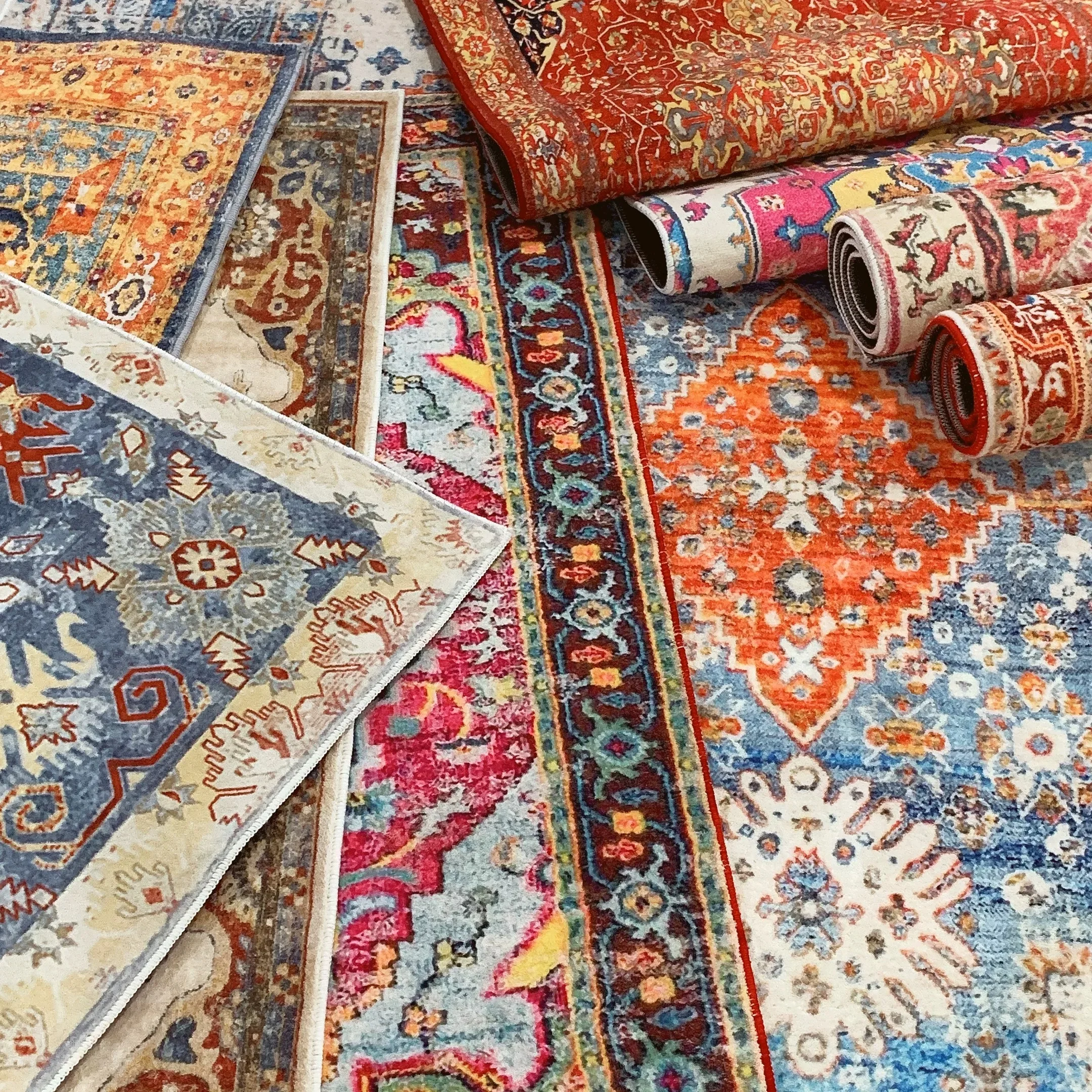 

VIKAMA Марокканский плюшевый ковер Домашний декор Винтаж Гостиная Спальня Большой ковер Моющийся в машине Столовая Гостиная Ковер