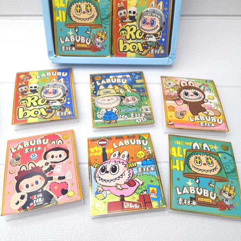 Labubu cloth stickers, popular on the internet, cute cartoon stickers, material stickers, new cute stickers for foreign trade