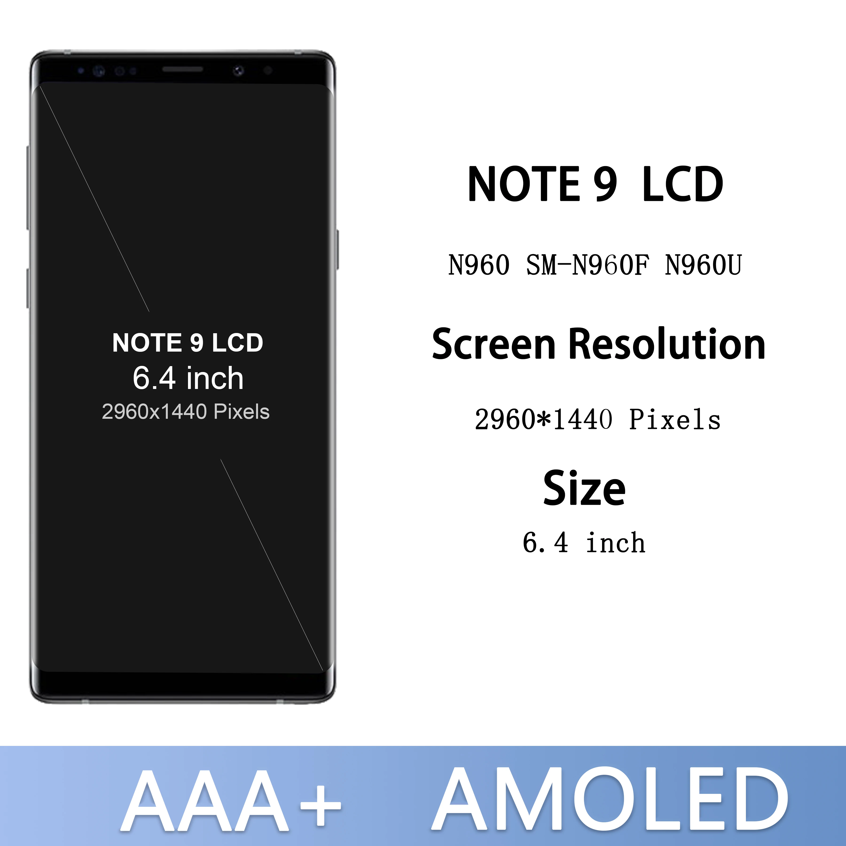 Imagem -04 - Aaa Mais 6.4 Super Amoled para Samsung Galaxy Note9 Display Tela do Painel de Toque Nota N960 Digitador Assembléia N9600 N960f Lcd