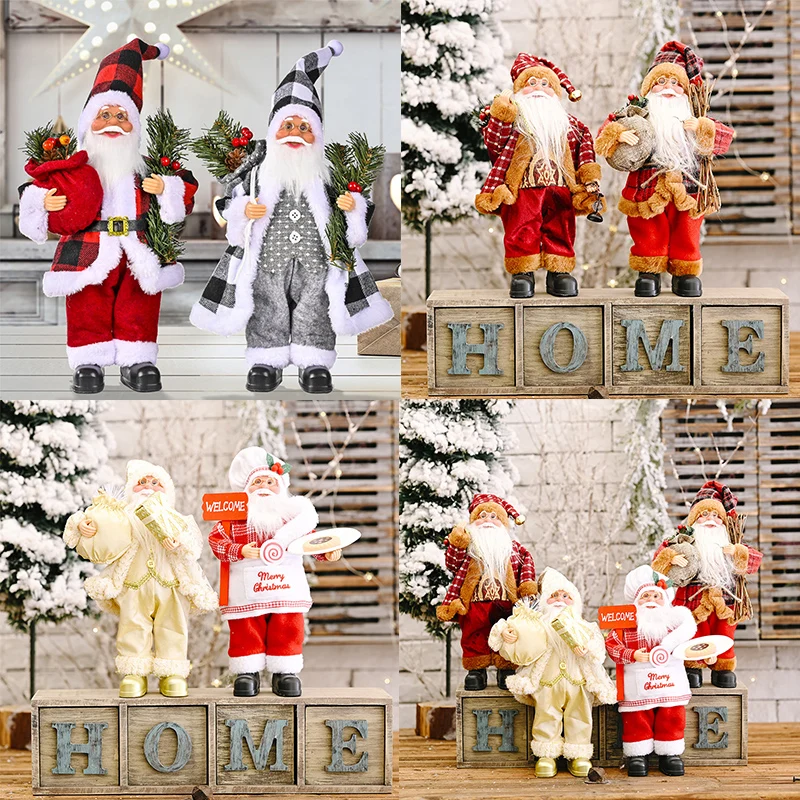 2024 Santa Claus Doll Children Xmas Gift Christmas Tree Decorations Navidad Home Wedding Party Supplies Xmas Ornaments