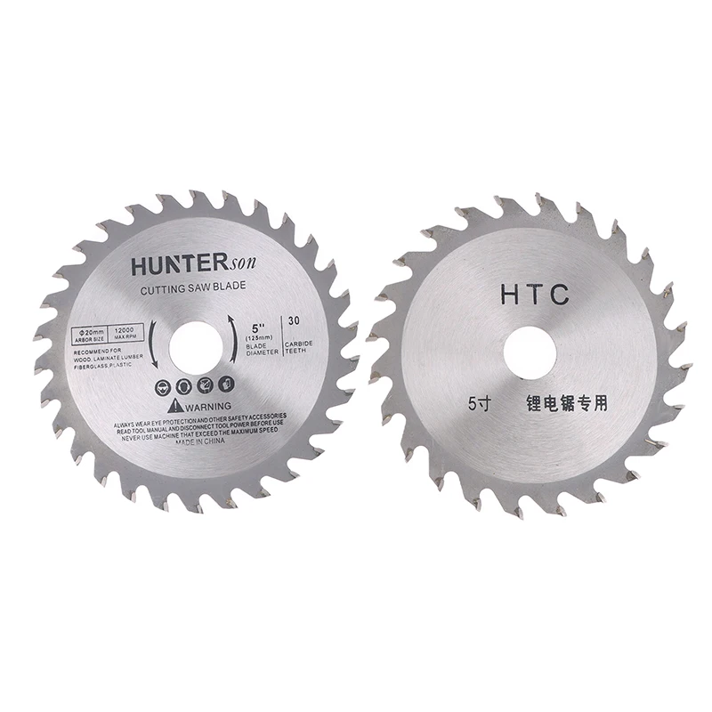 High Quality Wood Plastic Metal Cutting Tools 5 Inch Table Cutting Disc Carbide Circular Saw Blade 1" Bore 24/30/40 Teeth Tools