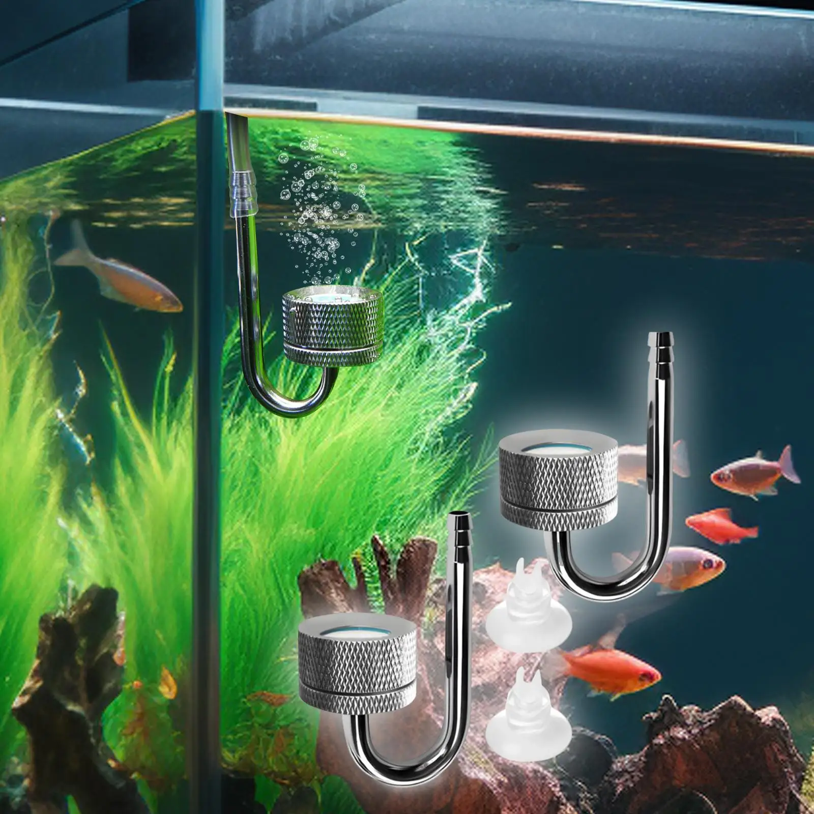 2Pcs Aquarium CO2 D…