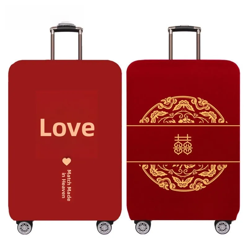 

Wedding Protection Cover for Luggage Red Disposable Suitcase Handle Bride's Trousseau Wedding Celebration Complete Set