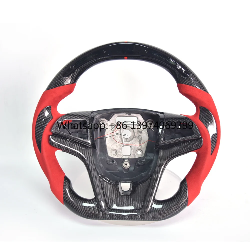 Suitable for Chevrolet Camaro Modified Carbon Fiber Steering Wheel Assembly, Suede Perforated Leather Customized Upgrade