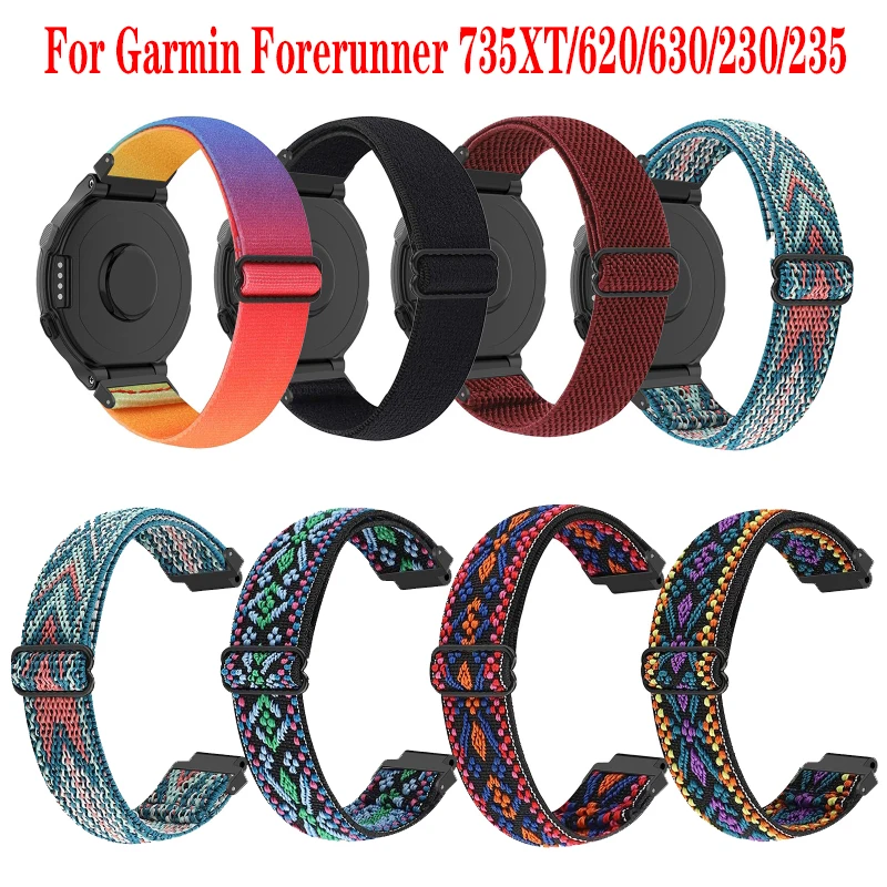 Nylon Braided Strap For Garmin Forerunner 735XT 735 220 230 235 620 630 Smart Watch Wristband Sport Bracelet Approach S20 S5 S6