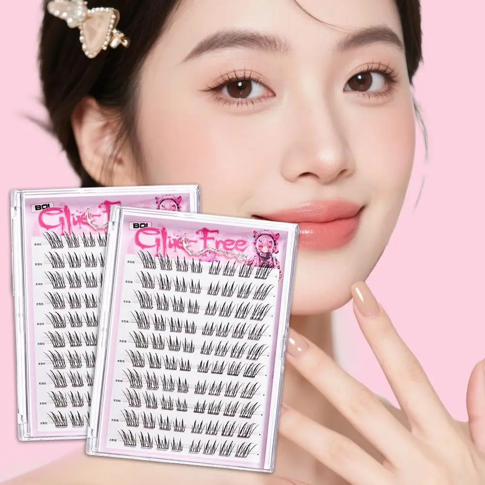 Large Capacity False Eyelashes Eyelashes Upgraded Lash V-shaped Transparent Stem Soft Natural Eye Lashes Mink Facial Makeup