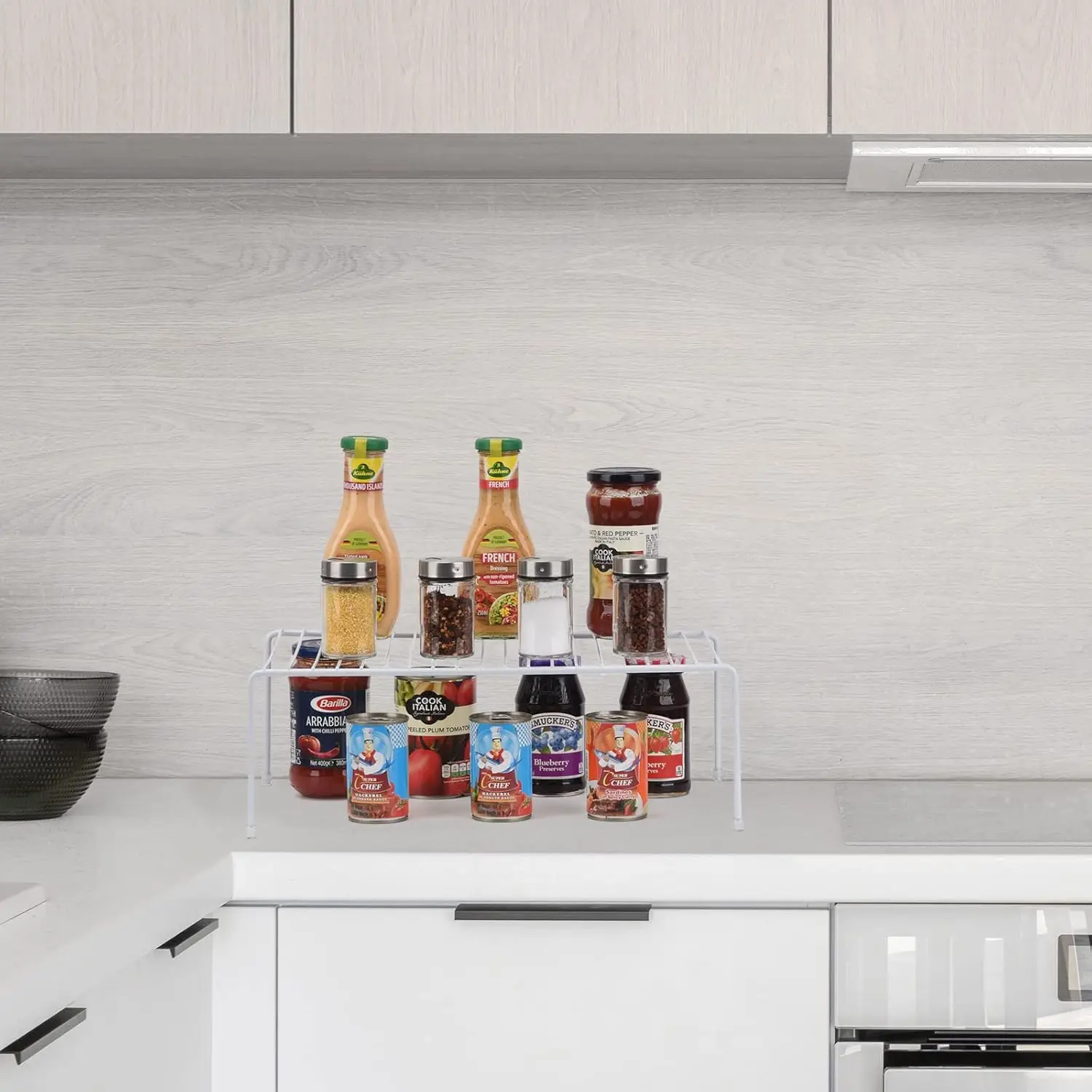 

Large (16.1 X 10.2 Inch) Cabinet Storage Shelf Rack, Kitchen Shelves，Kitchen Counter And Cabinet Shelf, Storage Rack Organizer