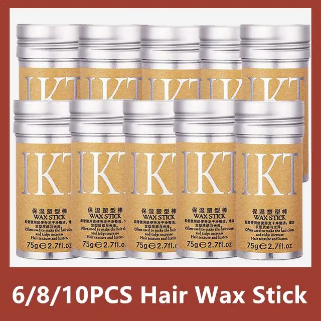 

6/8/10Pcs Professional Hair Styling Stick Wax Finishing Cream Not Greasy Rapid Short Broken Frizzy Control Beauty Health Care