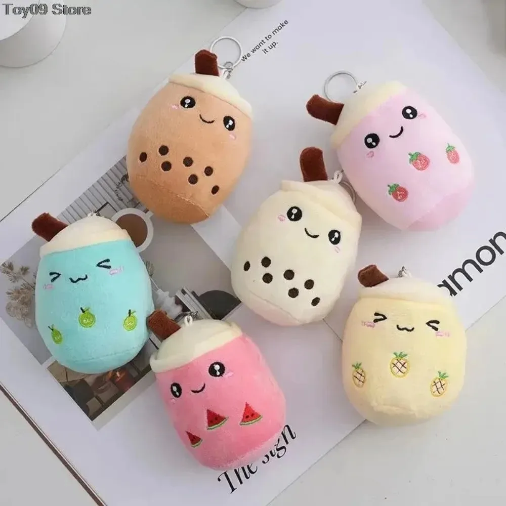 Juguete de Peluche con Diseño de Taza de Té con Leche, Suave y Adorable, con Perlas de Boba, para Perros y Gatos, Entretenimiento Interactivo, Suministros para Mascotas
