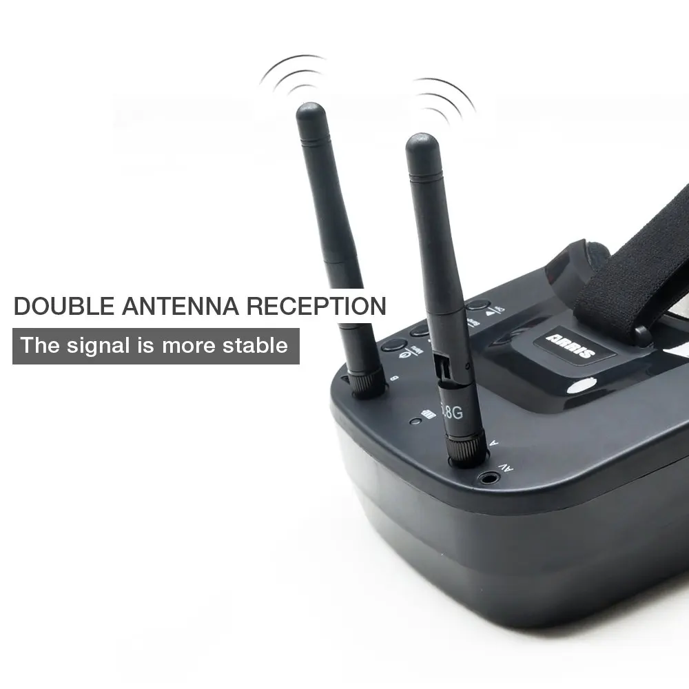 VR009 5.8G 40CH Auto-Searching Double Antennas mini FPV Goggles 3.0 Inch 480*320 LCD Screen Built-in Battery Toys