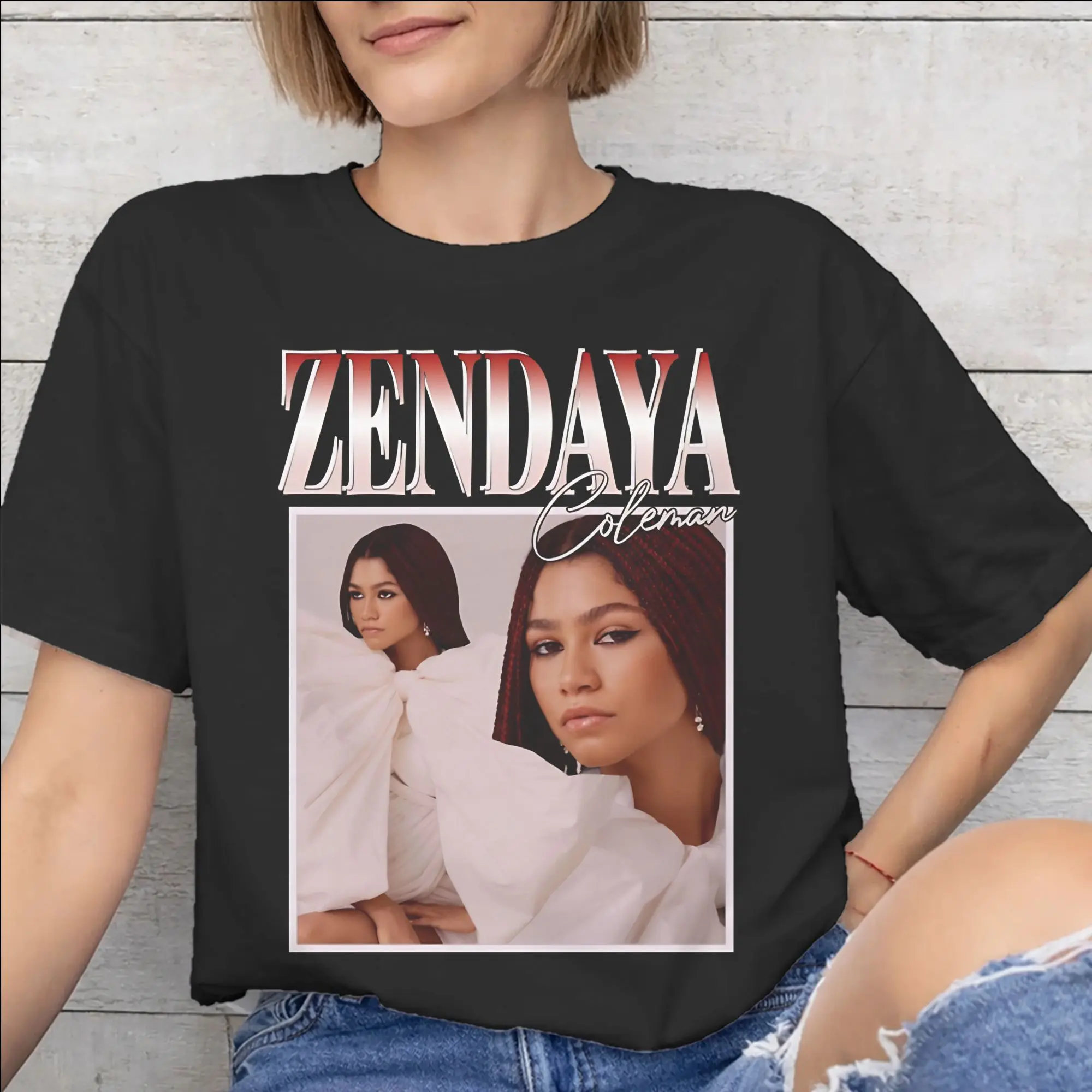 Men Women New Arrival Ruby Rue Zendaya  Tee T Shirt Pure Cotton  T-shirts Clothing