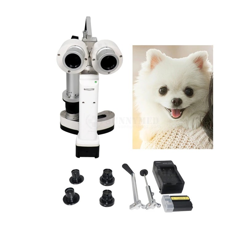 SY-V006N-vet Veterinary Small animal Clinic Ophthalmic Medical Equipment Handheld Portable Slit Lamp