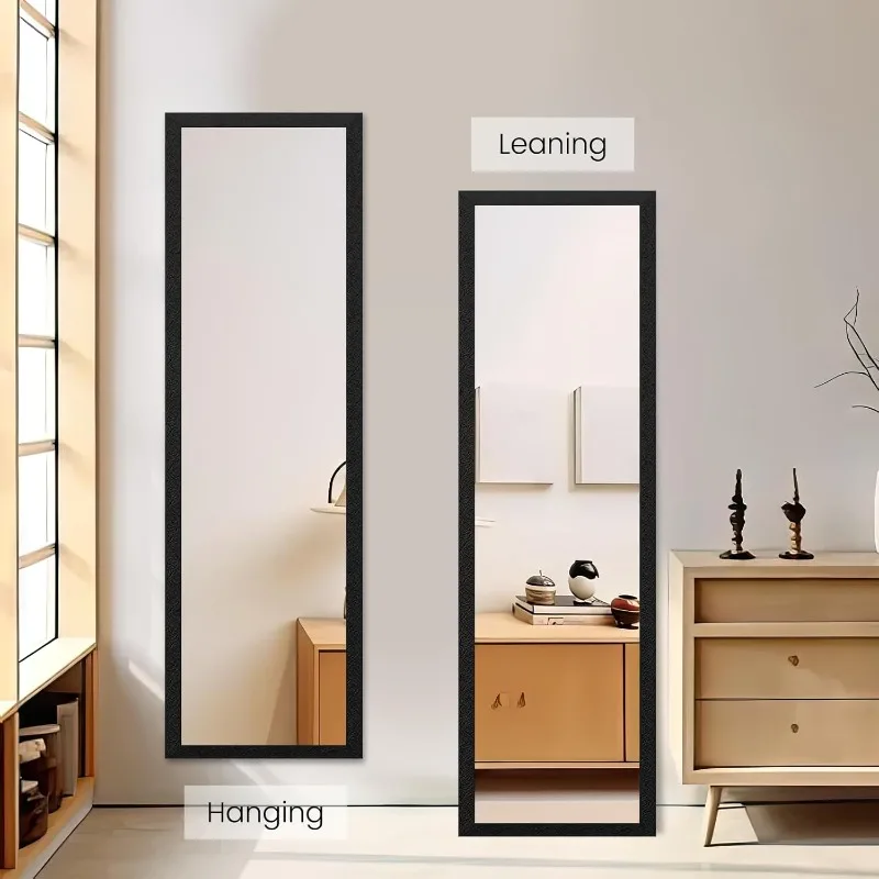 Length Mirror Wall Mirror Full Body Explosion-Proof Wall Mounted Hanging Mirror for Dorm with Rectangular Float Framed