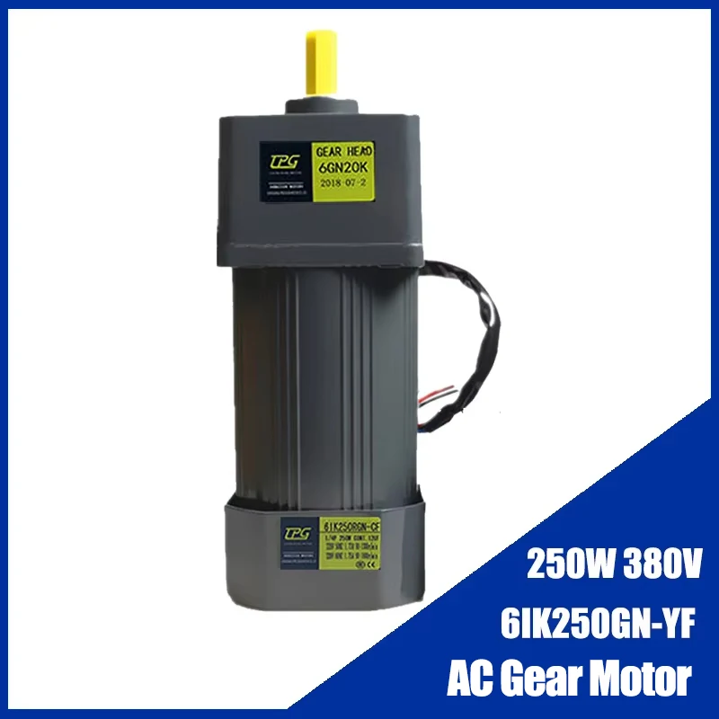 250W 380V AC Gear Fixed Speed Motor High Torque  6IK250GN-YF Three Phase Deceleration Asynchronous Motor