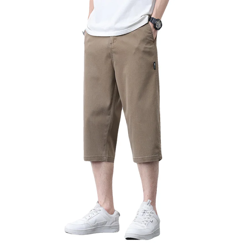 فضفاض مستقيم الساق 7 نقاط سراويل تقليدية الرجال ايوسل كل شيء اقتصاص السراويل الكبار شهم الراحة فضفاضة المتقدمة الراقية