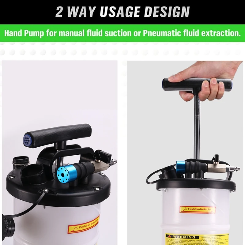 6.5 Liter Pneumatic Fluid Extractor Pump Oil Changer Vacuum Fluid Extractor Oil Change & Fluid Change Tool