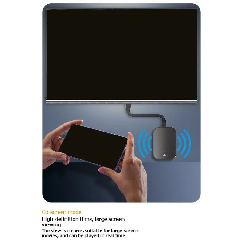 ABUO-COOLSELL Wireless Screen Mirroring Dual-Band 2.4G+ 5G Device For Live Streaming, Touchscreen Support, OTG